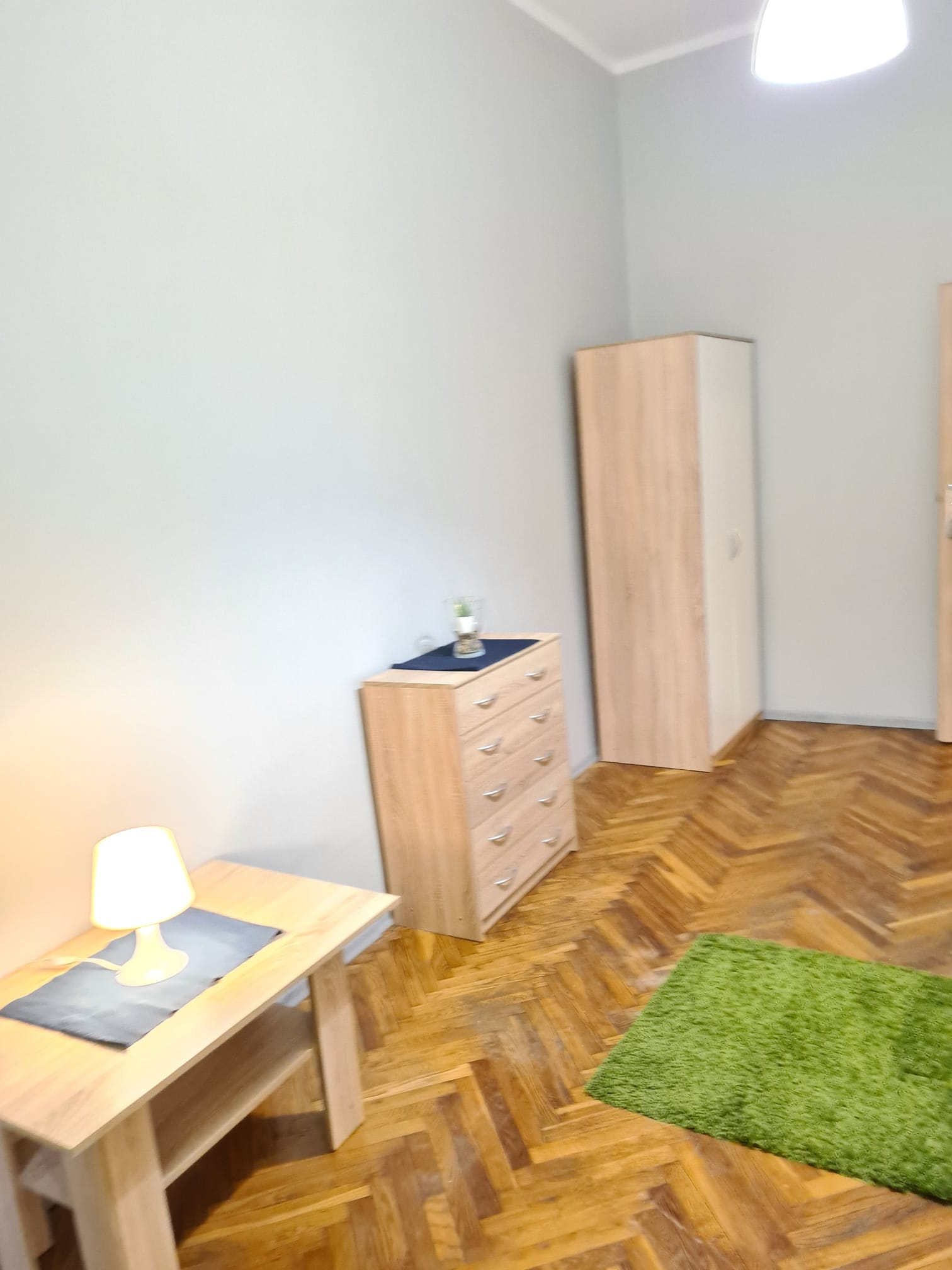 Big individual students room in Krakow